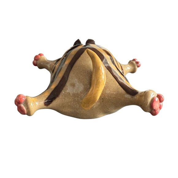 Rare Pamela Eisenmann Signed Puffy Dog Whimsical Piggy Bank Stoneware Folk Art - Picture 7 of 12